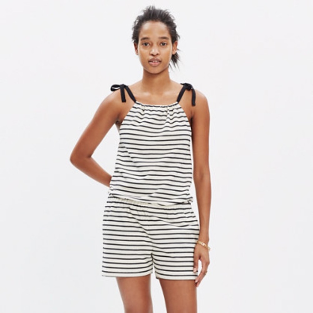 Madewell stripe romper